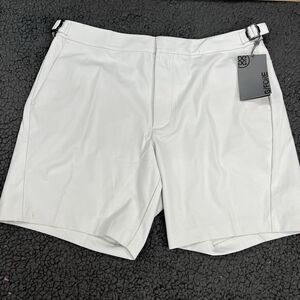 NWT G/Fore Golf Gray Tech Tab Stretch Shorts  $165 G4MS23B09 Mens 33 Light Gray